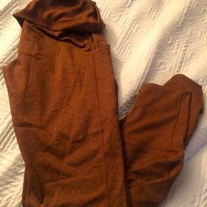 Rust colored full length joggers